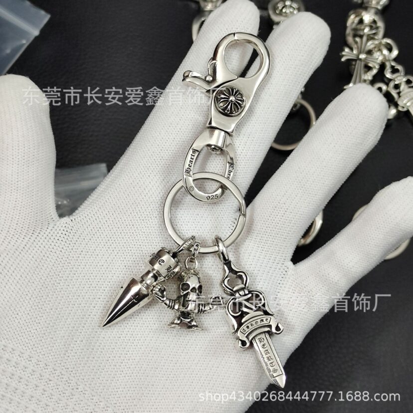 Chrome Hearts Lobster Head Buckle Multi-Element Keychain