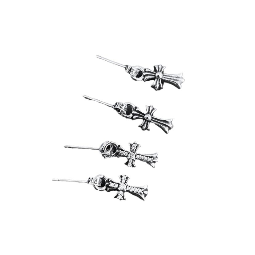 Chrome Hearts hand-made stone-set earrings
