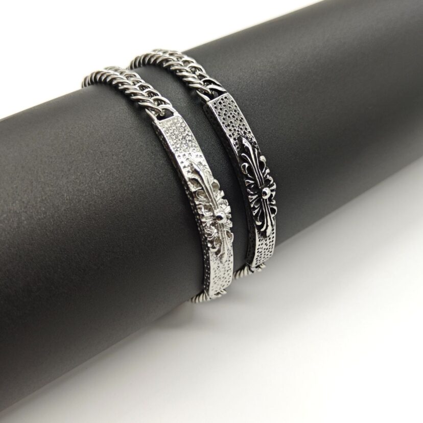 Chrome Hearts stainless steel curved brand main piece bracelet