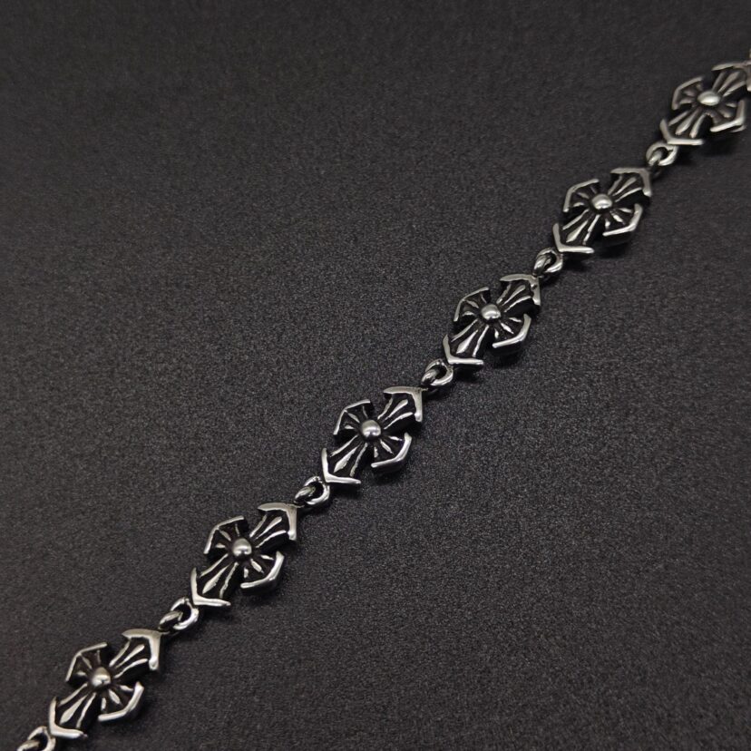 Chrome Hearts cross Silver Daisy retro bracelet