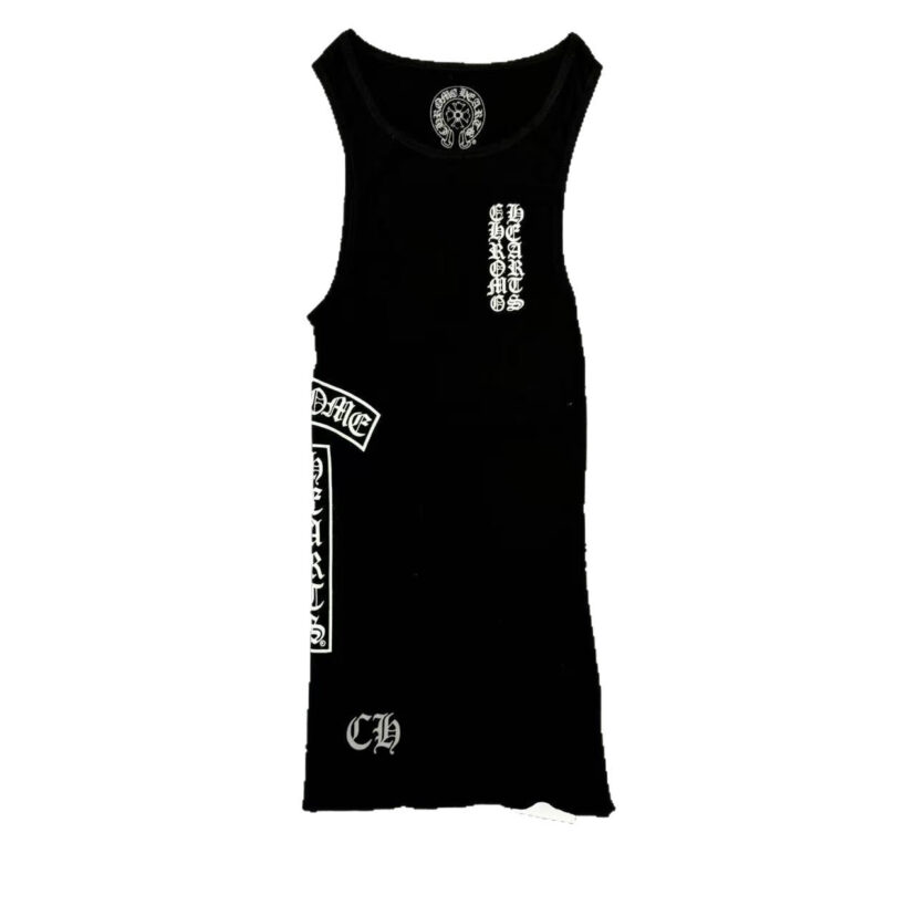 Chrome Hearts T-shaped layered printed vest skirt Tank Tops