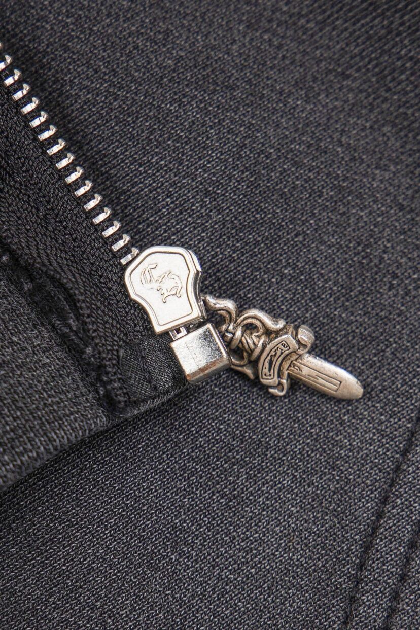 [Top Version]Chrome Hearts Style Washed Distressed Hoodie
