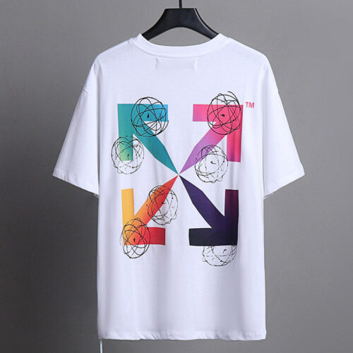 O1CN01aJ1Kbt1TjUZyOdZ9P__2208944992418-0-cib OFF WHITE Cartoon color spelling arrow pattern T-Shirts