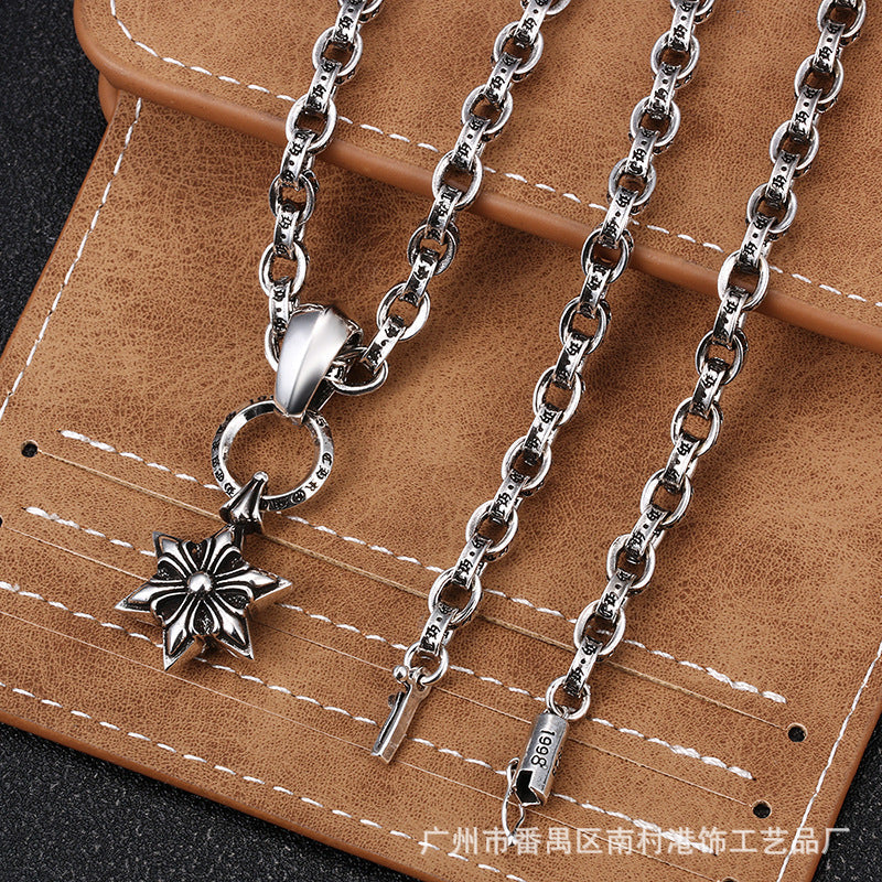 Chrome Hearts necklace six-pointed star couple chain