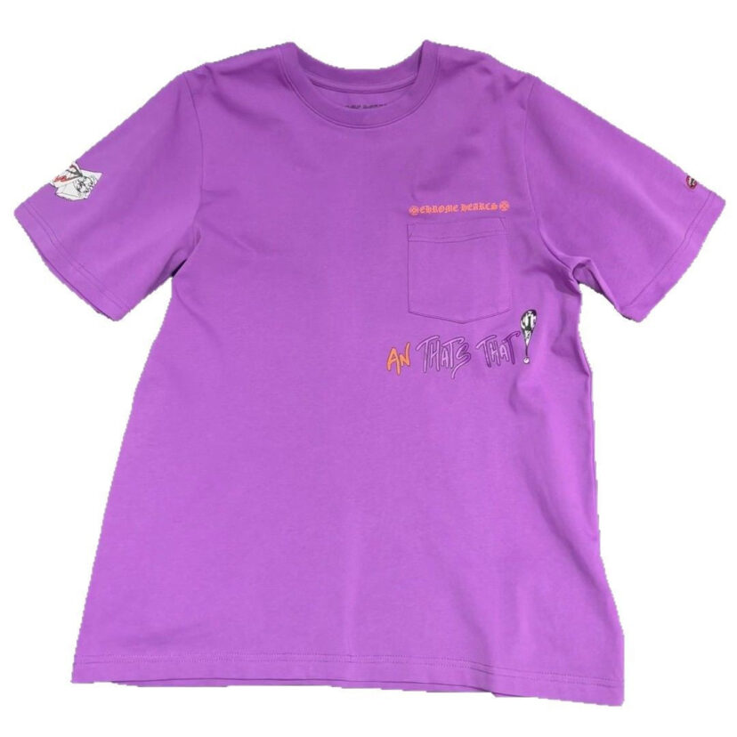 Chrome Hearts matty boy round neck purple short-sleeved T-shirt