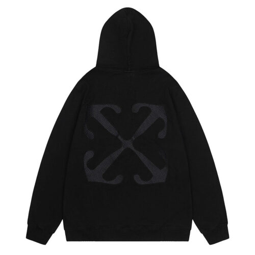 Off White Logo Drawstring Hoodie