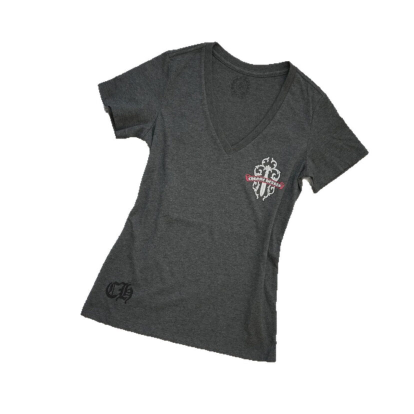 Chrome Hearts camouflage sword V-neck short-sleeved T-shirt