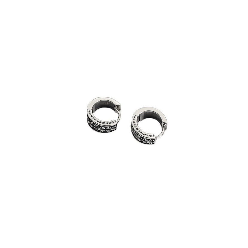 Chrome Hearts retro cross flower high-end earrings