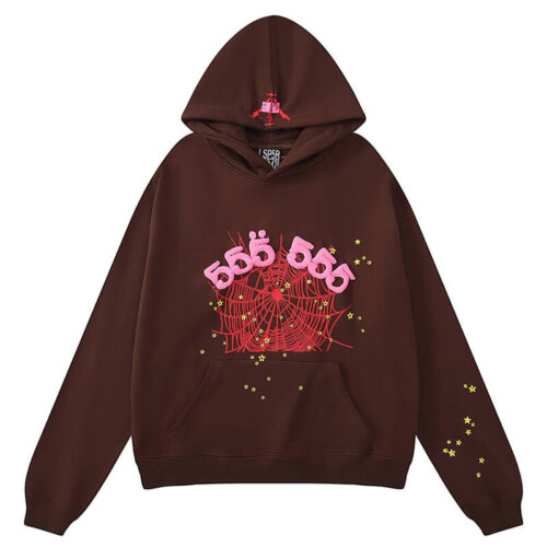 O1CN01twcSp41JG2wFI8LLF__2215598251000-0-cib_1 Sp5der 555555 Angel Number Hoodie-Brown #8203