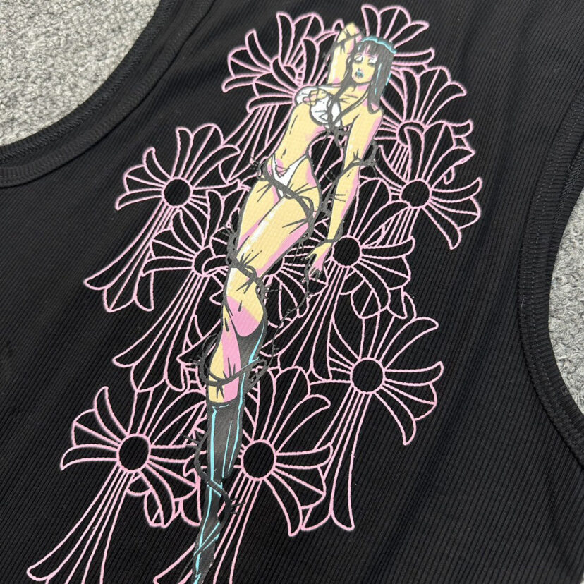 Chrome Hearts deadly doll T-type actress printed vest dress Tank Tops