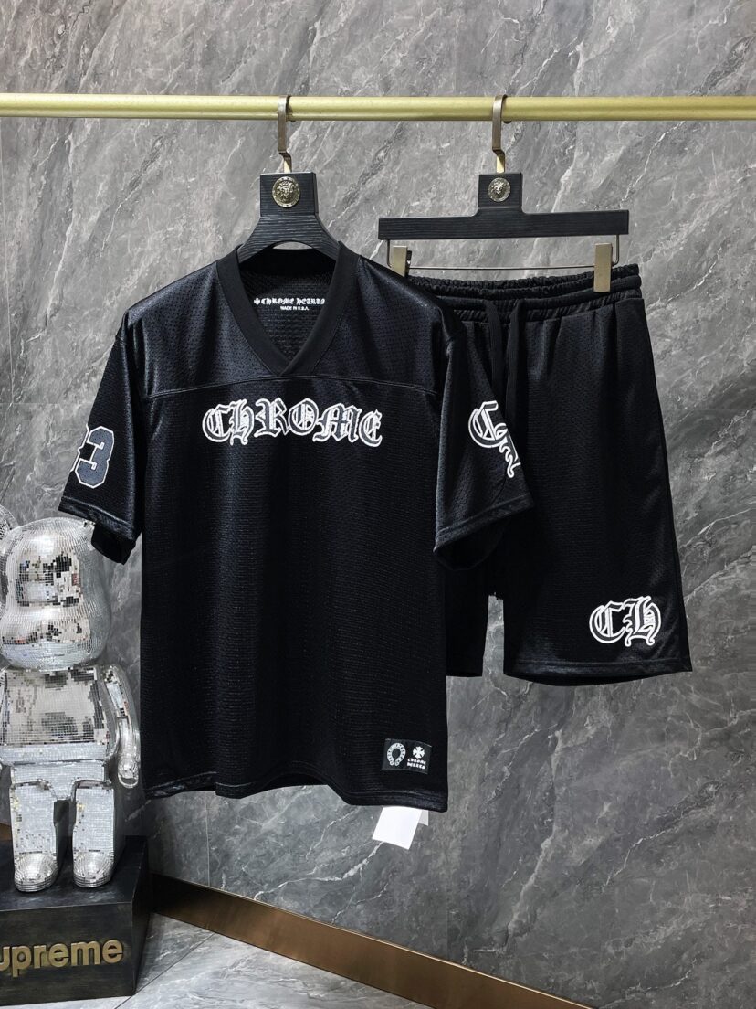Chrome Hearts flower arm ice hockey suit casual T-shirt suit
