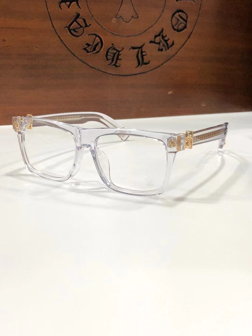 Chrome Hearts finely carved temples, large frame glasses