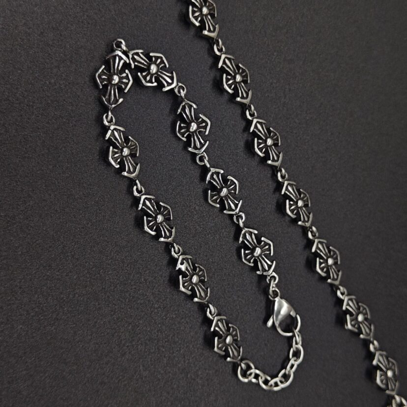 Chrome Hearts cross Silver Daisy retro bracelet