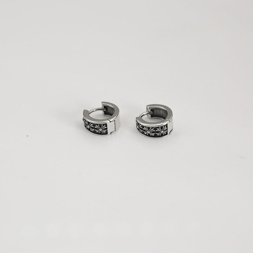 Chrome Hearts retro cross flower high-end earrings