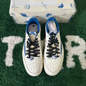 Air Jordan 1 Travis Scott White Blue Fragment