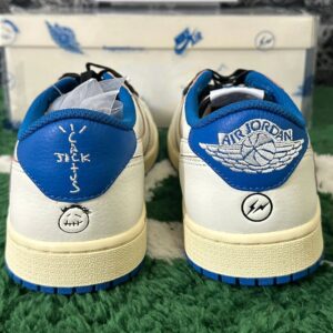 Air Jordan 1 Travis Scott White Blue Fragment