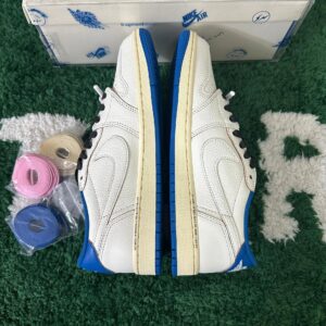 Air Jordan 1 Travis Scott White Blue Fragment