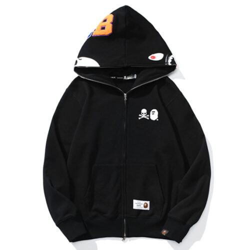 ad459338 BAPE Shark Skull Zipper Hoodie