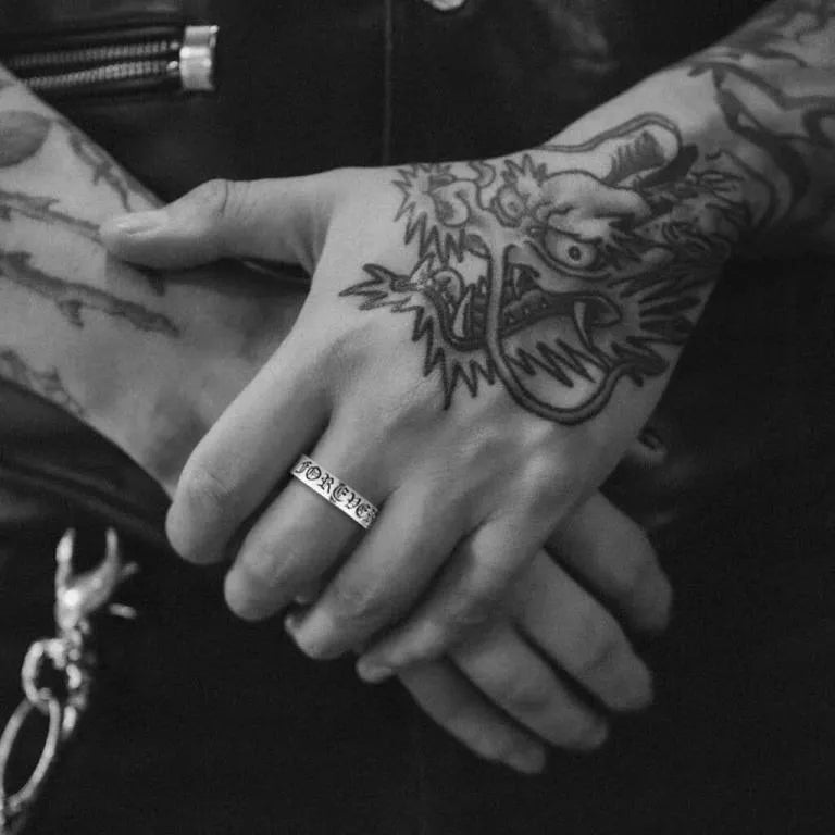 6MM CHROME HEARTS FOREVER RING ?¡ìC SPACER 5