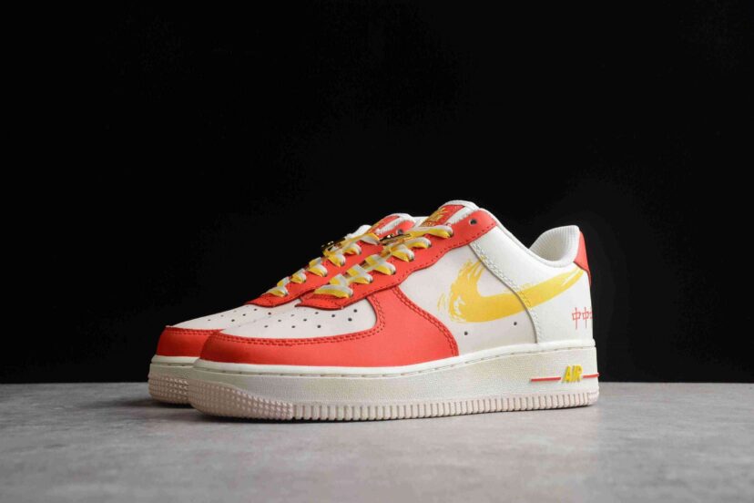 Air Force 1 07 Low Beige Red Gold