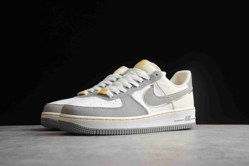 Air Force 1 07 Low Grey White Gold