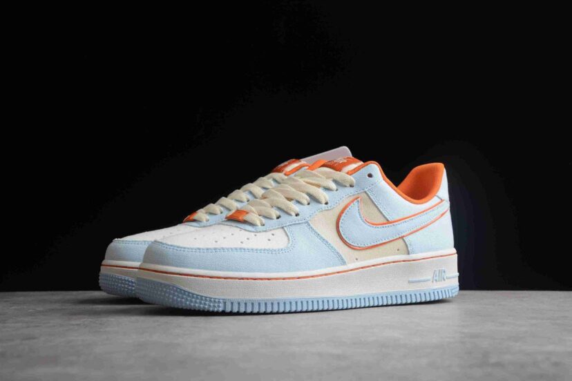 Air Force 1 07 Low Orange Light Blue