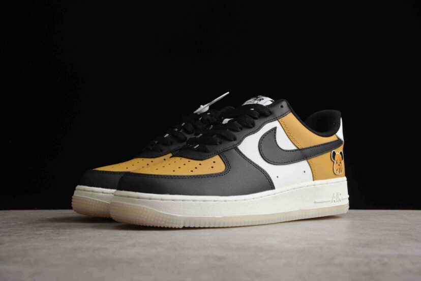 Air Force 1 07 Low White Black Gold