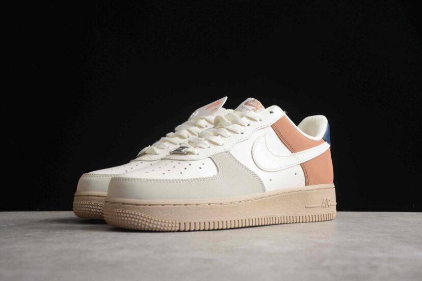Air Force 1 07 Low White Navy Blue Brown