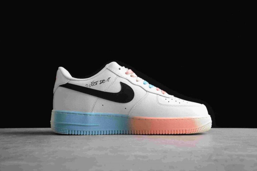Air Force 1 07 Low White Pink Blue Black