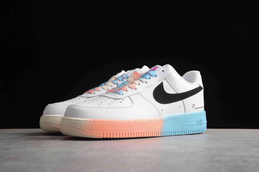 Air Force 1 07 Low White Pink Blue Black