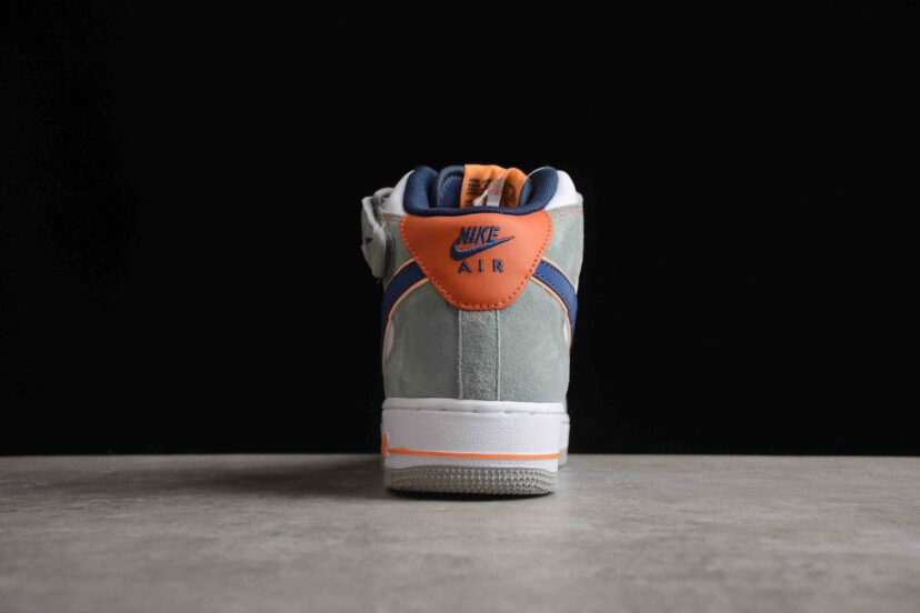 Air Force 1 07 Mid Grey White Navy Orange