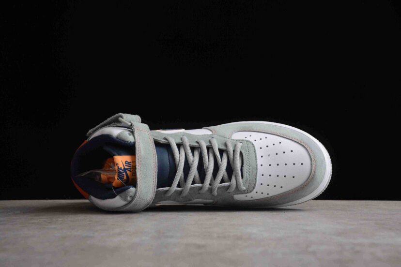 Air Force 1 07 Mid Grey White Navy Orange