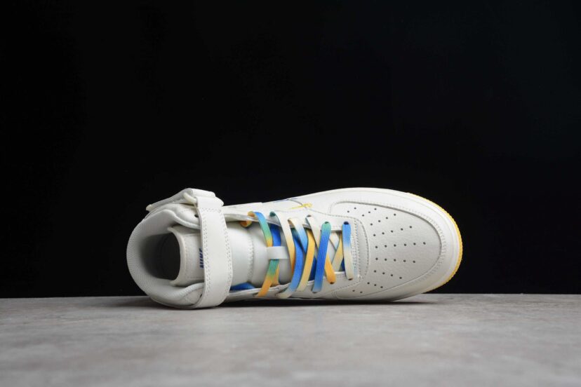 Air Force 1 07 Mid White Blue Yellow