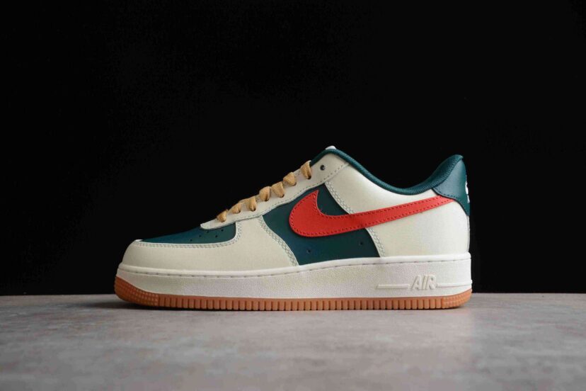 Air Force 1 Low Sail Green Red
