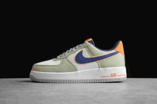 Air Forece 1 07 Low Sail Grey Navy Orange