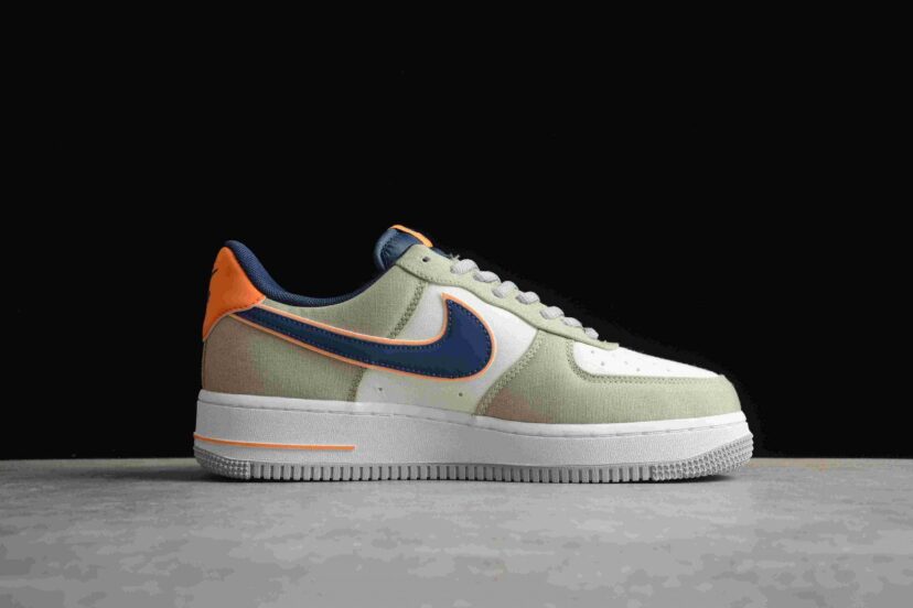 Air Forece 1 07 Low Sail Grey Navy Orange