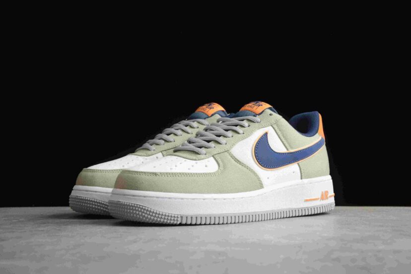 Air Forece 1 07 Low Sail Grey Navy Orange