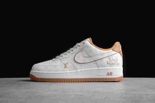 LV x Air Force 1 07 Low White Brown Grey