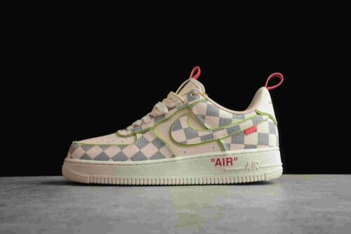 LV x Nike Air Force 1 07 Low Chess Cream Grey