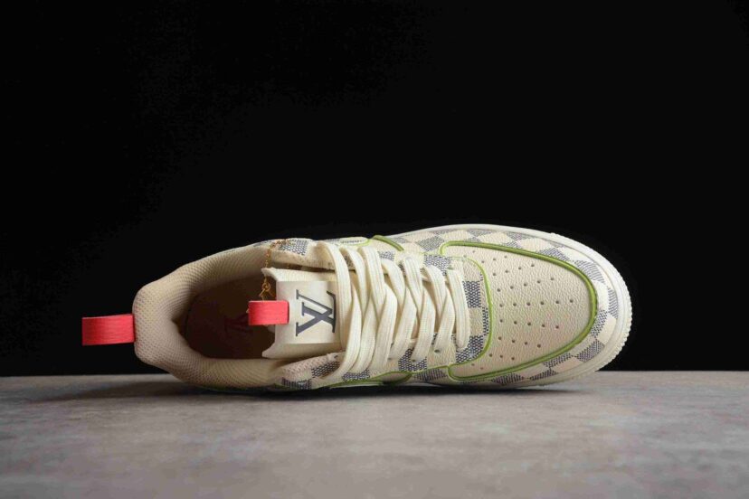 LV x Nike Air Force 1 07 Low Chess Cream Grey
