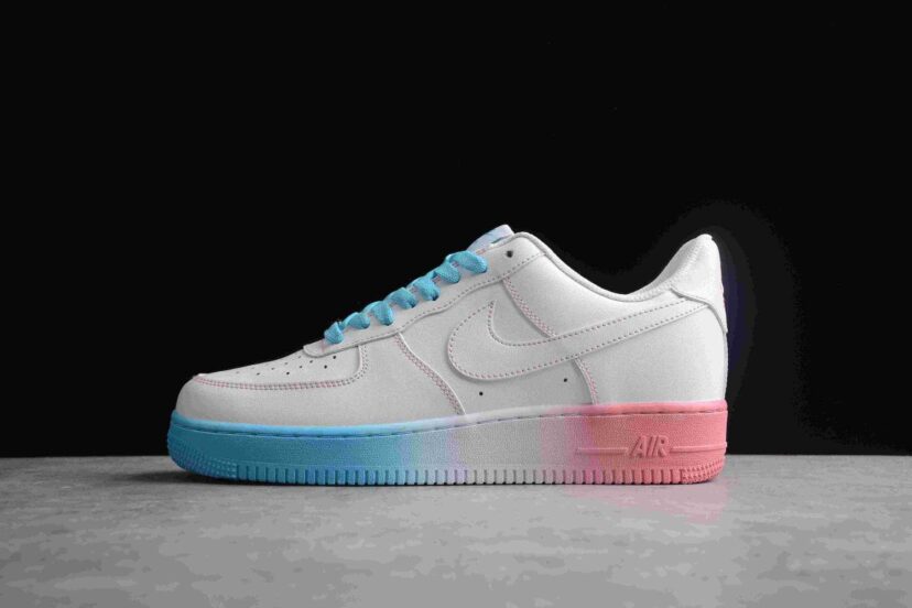 Stussy x Air Force 1 07 Low White Pink Blue