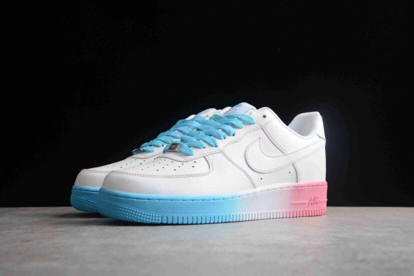 Stussy x Air Force 1 07 Low White Pink Blue