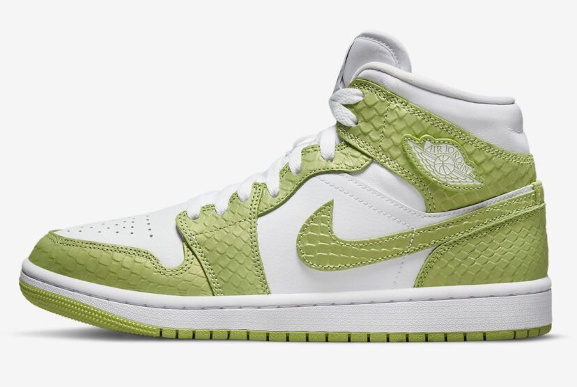 Air Jordan 1 Mid SE Green Python