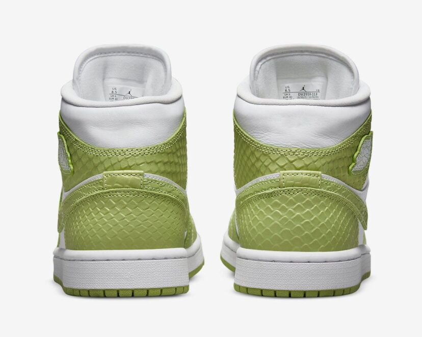 Air Jordan 1 Mid SE Green Python