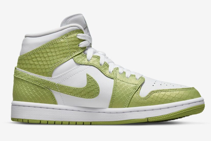 Air Jordan 1 Mid SE Green Python