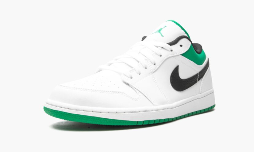 Air Jordan 1 Low White Lucky Green Black