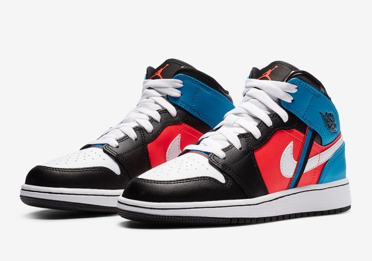 Air Jordan 1 Mid  Tri-Color Ribbons