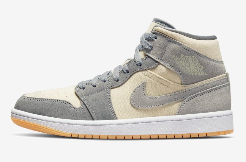 Air Jordan 1 Mid Canvas Grey