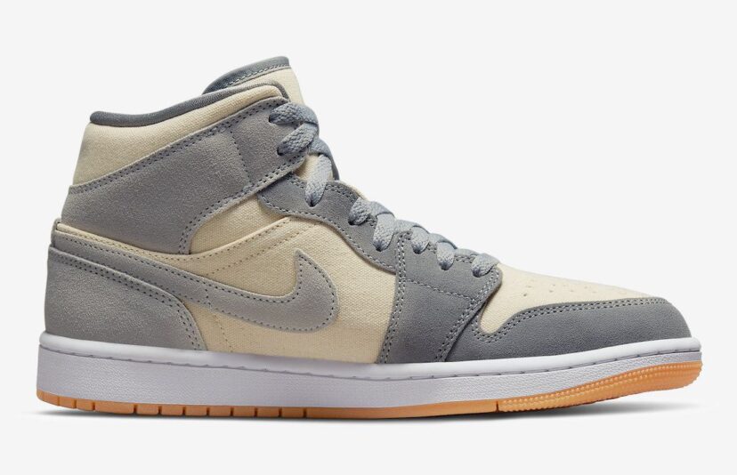 Air Jordan 1 Mid Canvas Grey