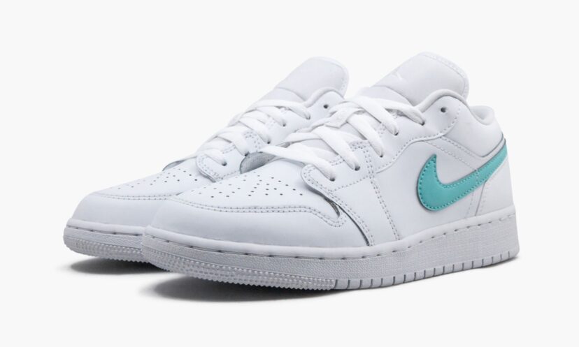 Jordan 1 Low White Multi-Color Swoosh